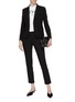 Figure View - Click To Enlarge - NEIL BARRETT - Peaked satin lapel crepe tuxedo blazer