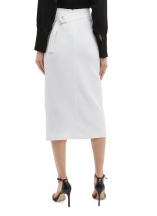 Back View - Click To Enlarge - BIANCA SPENDER - 'Allegra' belted crepe wrap skirt