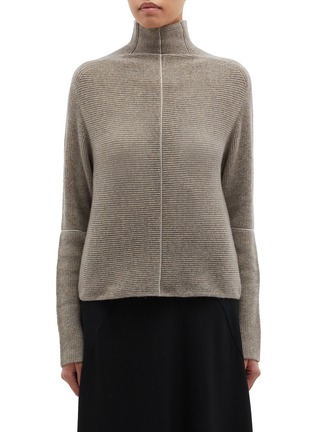 Main View - Click To Enlarge Main View - Click To Enlarge - PETAR PETROV - 'Kinga' contrast seam cashmere rib knit turtleneck sweater
