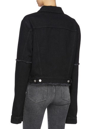 Back View - Click To Enlarge - ROKH - Layered flared extra long sleeve denim jacket
