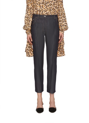 Main View - Click To Enlarge - ROKH - Button flared back cuff cropped jeans
