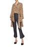 Figure View - Click To Enlarge - ROKH - Button flared back cuff cropped jeans