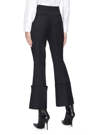Back View - Click To Enlarge - ROKH - Fold up pintucked flared pants