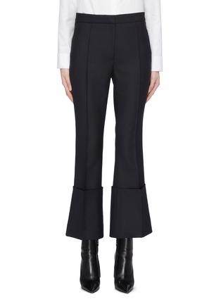 Main View - Click To Enlarge - ROKH - Fold up pintucked flared pants