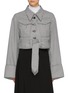 Main View - Click To Enlarge - ROKH - Belted patch pocket cropped houndstooth jacket