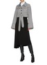 Figure View - Click To Enlarge - ROKH - Belted patch pocket cropped houndstooth jacket