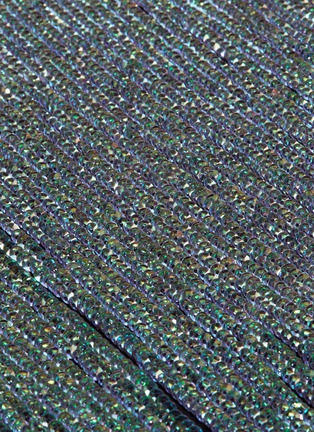 Detail View - Click To Enlarge - RETROFÊTE - 'Selma' split sleeve belted stripe sequin dress