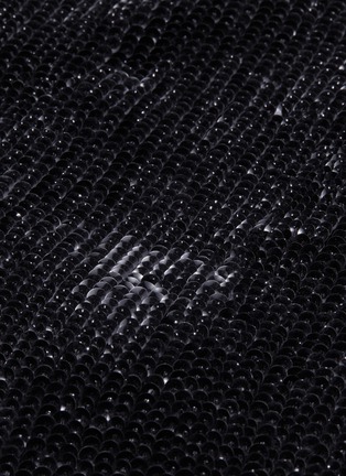 Detail View - Click To Enlarge - RETROFÊTE - 'Gabrielle' belted stripe sequin wrap dress