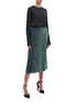 Figure View - Click To Enlarge - RETROFÊTE - 'Veronica' side split stripe sequin skirt