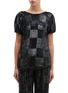 Main View - Click To Enlarge - RETROFÊTE - 'Anita' puff sleeve checkerboard sequin top