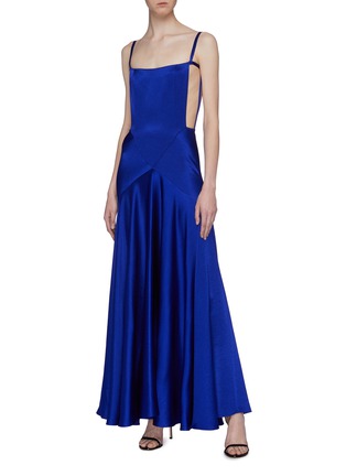 Figure View - Click To Enlarge - MAISON MARGIELA - Cutout side hammered satin gown