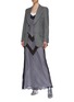 Figure View - Click To Enlarge - MAISON MARGIELA - Chevron stripe layered dress