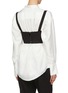 Back View - Click To Enlarge - MAISON MARGIELA - Buckle strap cropped virgin wool-silk corset top