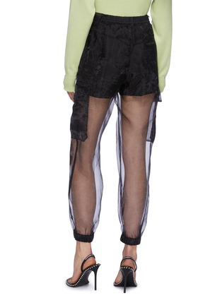 Back View - Click To Enlarge - MAISON MARGIELA - Organdy overlay cargo jogging pants