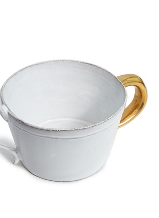 Detail View - Click To Enlarge - SACAI - x Astier de Villatte short mug – White/Gold
