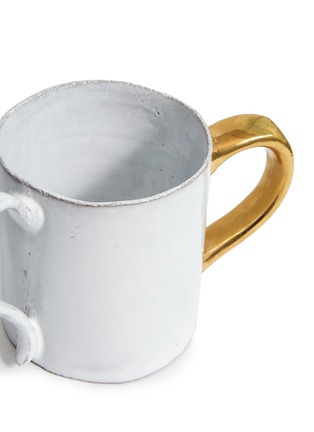 Detail View - Click To Enlarge - SACAI - x Astier de Villatte tall mug – White/Gold