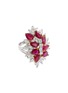 Main View - Click To Enlarge - LC COLLECTION JEWELLERY - Diamond ruby 18k gold cluster ring