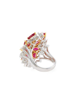 Figure View - Click To Enlarge - LC COLLECTION JEWELLERY - Diamond ruby 18k gold cluster ring