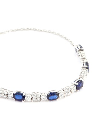 Detail View - Click To Enlarge - LC COLLECTION JEWELLERY - Diamond sapphire 18k white gold bracelet