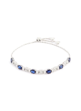 Main View - Click To Enlarge - LC COLLECTION JEWELLERY - Diamond sapphire 18k white gold bracelet