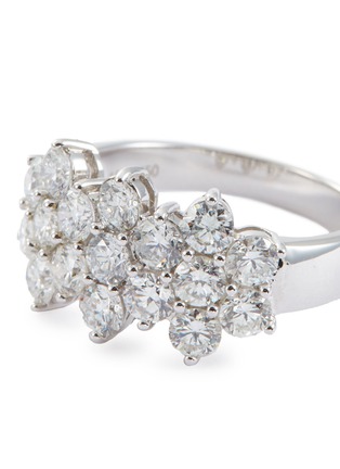 Detail View - Click To Enlarge - LC COLLECTION JEWELLERY - Diamond 18k white gold cluster ring