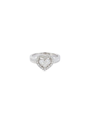 Main View - Click To Enlarge - LC COLLECTION JEWELLERY - Diamond 18k white gold heart ring