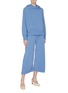 Figure View - Click To Enlarge - ROSETTA GETTY - Oversized wool-cashmere knit cropped hoodie