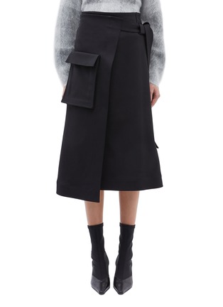 Main View - Click To Enlarge - ROSETTA GETTY - Patch pocket wrap skirt
