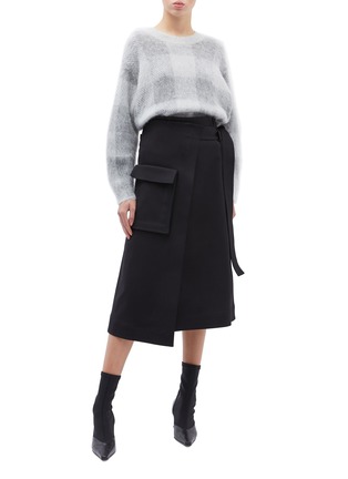 Figure View - Click To Enlarge - ROSETTA GETTY - Patch pocket wrap skirt