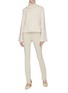 Figure View - Click To Enlarge - ROSETTA GETTY - Open back wool-cashmere rib knit turtleneck sweater