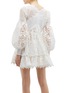 Back View - Click To Enlarge - ZIMMERMANN - 'Corsage' blouson sleeve guipure lace panel mini dress