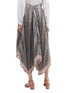 Back View - Click To Enlarge - ZIMMERMANN - 'Corsage' python print pleated handkerchief midi skirt