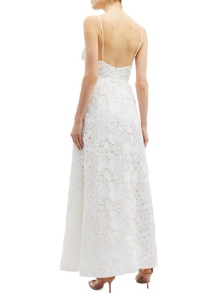 Back View - Click To Enlarge - ZIMMERMANN - 'Corsage' cutout bow front guipure lace sleeveless dress
