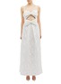 Main View - Click To Enlarge - ZIMMERMANN - 'Corsage' cutout bow front guipure lace sleeveless dress