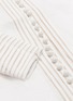  - ZIMMERMANN - 'Corsage Linear' cutout stripe high neck ramie blouse