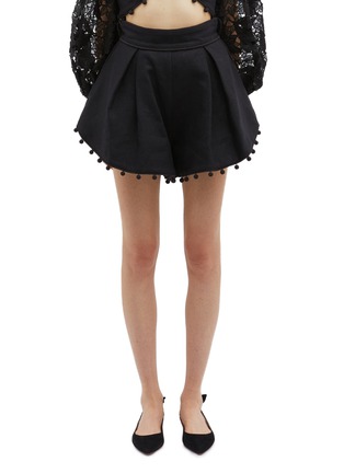 Main View - Click To Enlarge - ZIMMERMANN - 'Corsage' floral belted pompom border shorts