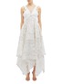 Main View - Click To Enlarge - ZIMMERMANN - 'Corsage' guipure lace panel dot embroidered handkerchief midi dress