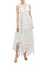 Figure View - Click To Enlarge - ZIMMERMANN - 'Corsage' guipure lace panel dot embroidered handkerchief midi dress