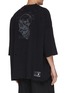 Back View - Click To Enlarge - BEN TAVERNITI UNRAVEL PROJECT  - Logo skull print distressed T-shirt