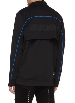 Back View - Click To Enlarge - BEN TAVERNITI UNRAVEL PROJECT  - 'Motion' logo print contrast piping track jacket
