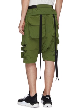 Back View - Click To Enlarge - BEN TAVERNITI UNRAVEL PROJECT  - Strap drop crotch cargo shorts