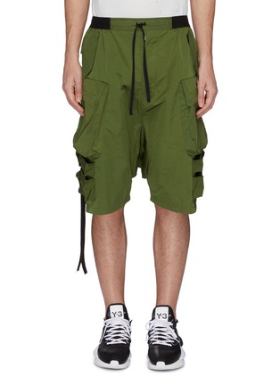 Main View - Click To Enlarge - BEN TAVERNITI UNRAVEL PROJECT  - Strap drop crotch cargo shorts