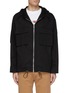 Main View - Click To Enlarge - KURO - Chest pocket hooded twill windbreaker jacket