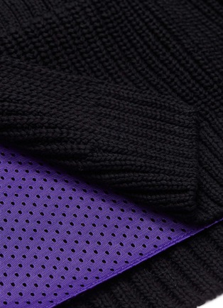  - KOLOR - Colourblock mesh sleeve panel cardigan