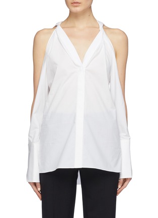 Main View - Click To Enlarge - DION LEE - Twist cold shoulder shirt