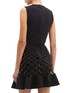 Back View - Click To Enlarge - DION LEE - 'Honeycomb' lasercut sleeveless peplum dress