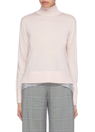Main View - Click To Enlarge - DION LEE - Twist cutout back Merino wool turtleneck sweater