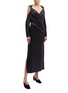 Figure View - Click To Enlarge - DION LEE - 'Release' twist cold-shoulder silk satin dress