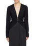 Main View - Click To Enlarge - DION LEE - Buckle gathered front plunge V-neck top