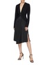 Figure View - Click To Enlarge - DION LEE - Buckle gathered front plunge V-neck top